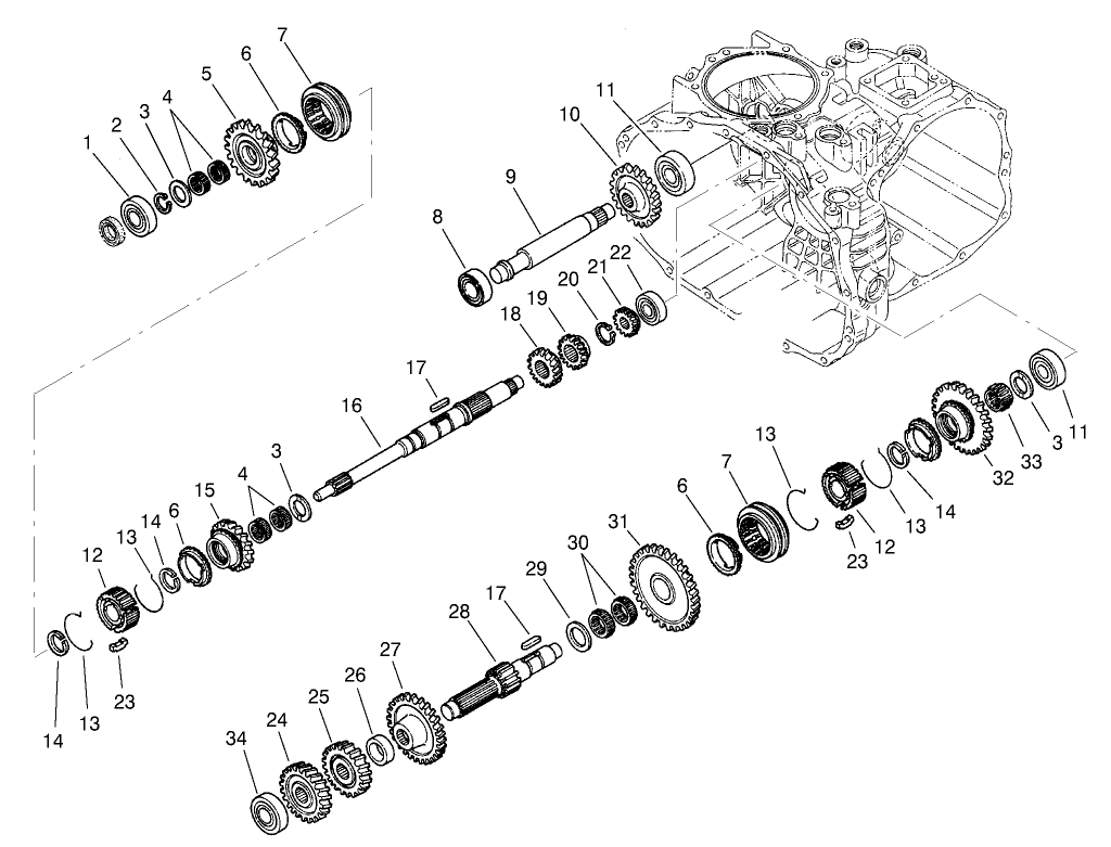 Gear Shaft Assembly Transaxle Assembly No. 105-4180