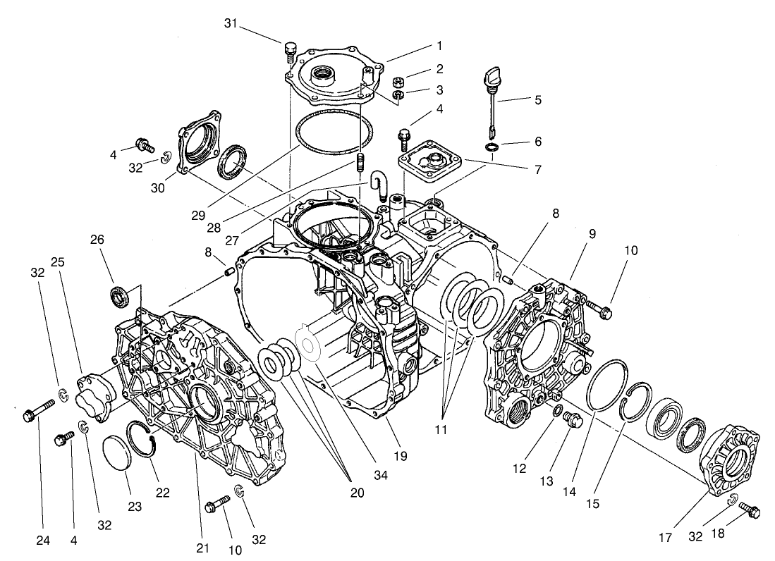 Case Assembly Transaxle Assembly No. 105-4190