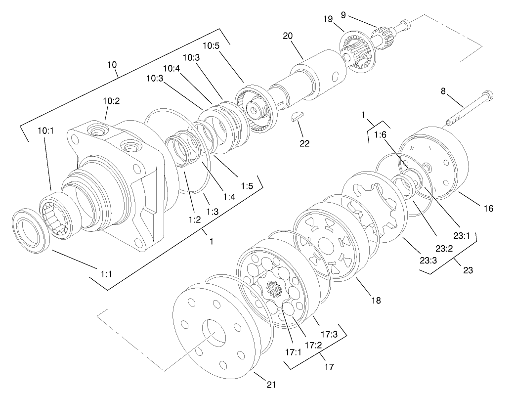 Hydraulic Wheel Motor Assembly No. 75-9990
