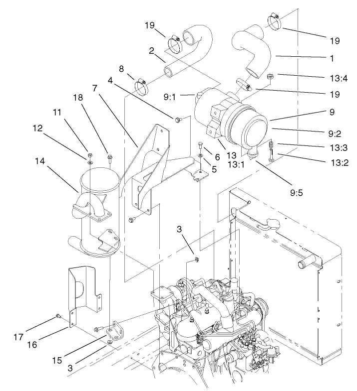 Air Cleaner and Muffler Assembly