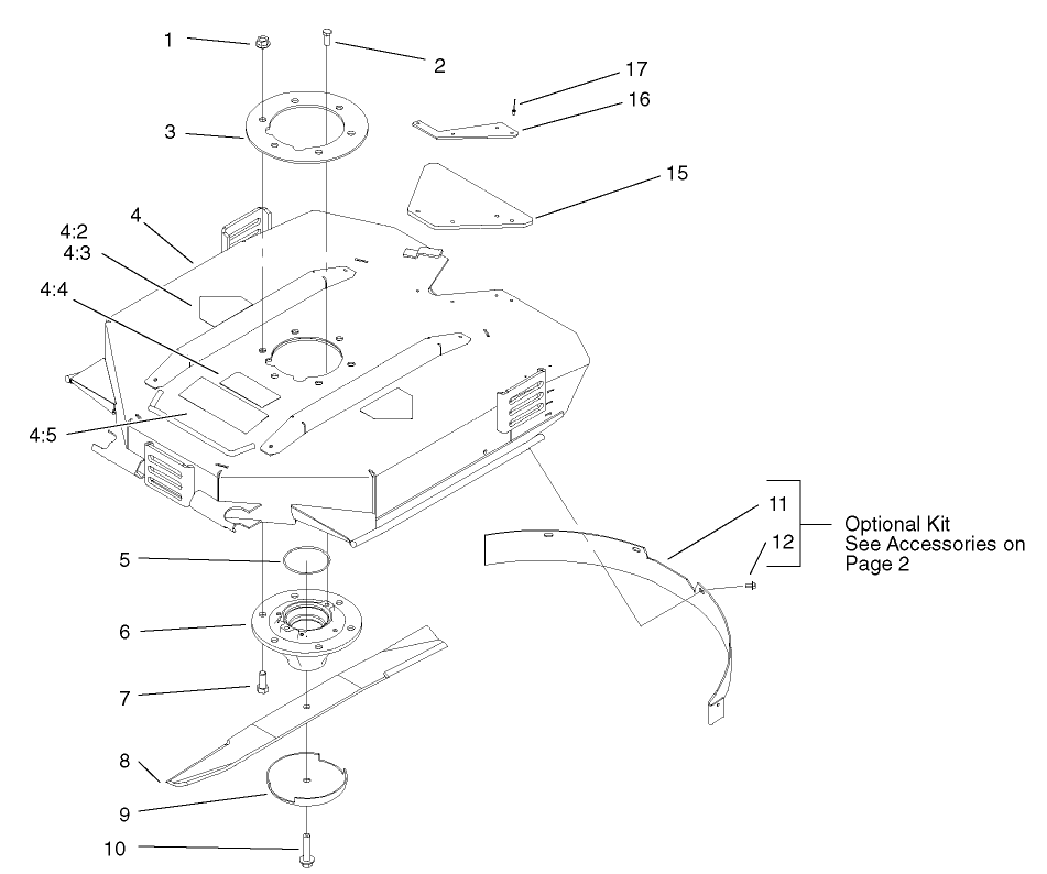 Housing and Blade Assembly 27in Rotary Cutting Unit