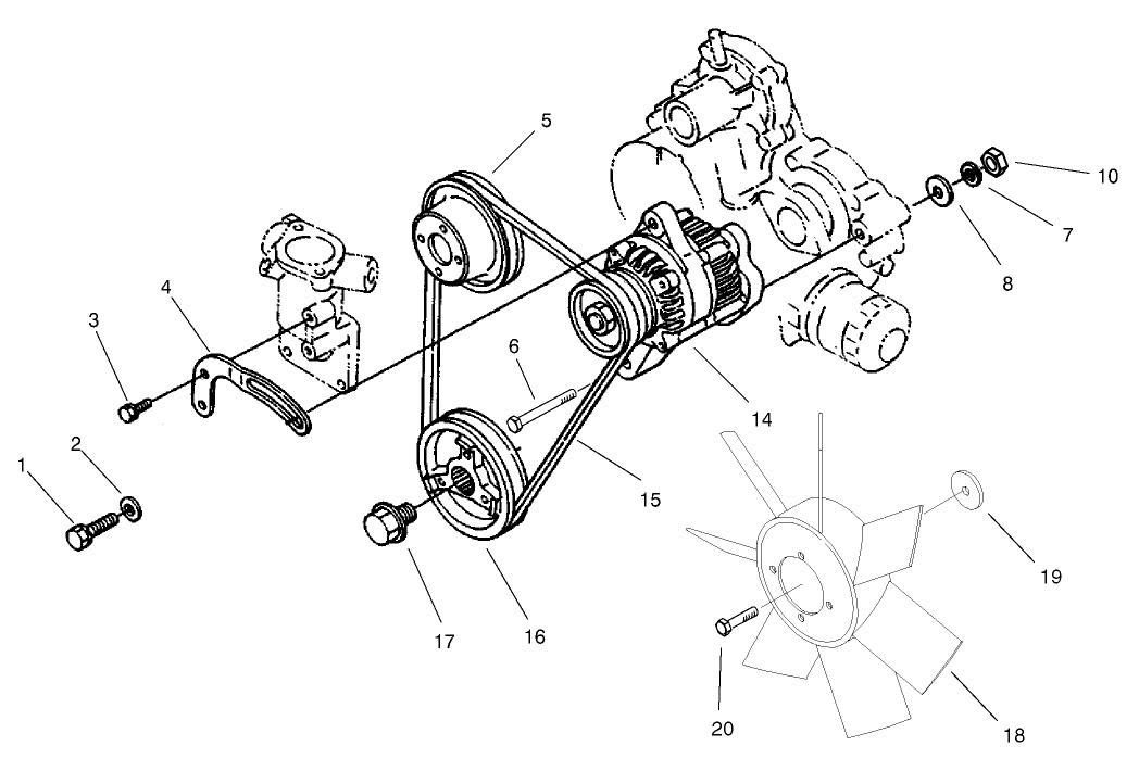 Alternator and Pulley Assembly