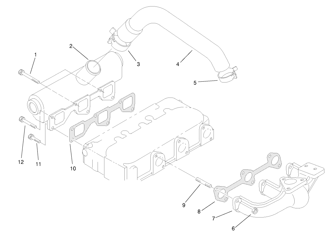 Exhaust Manifold and Gasket Assembly