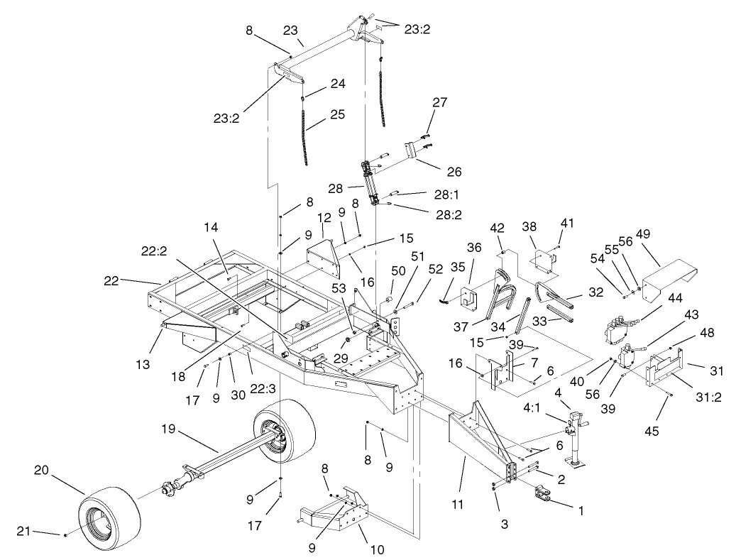 Frame and Axle Assembly