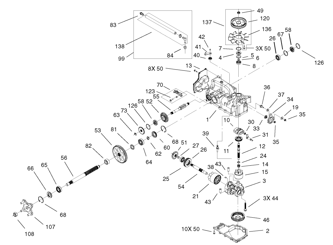 RH Hydro Transaxle Assembly No. 100-7360