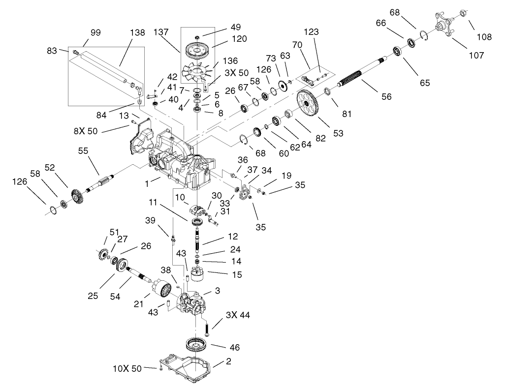 LH Hydro Transaxle Assembly No. 100-7361