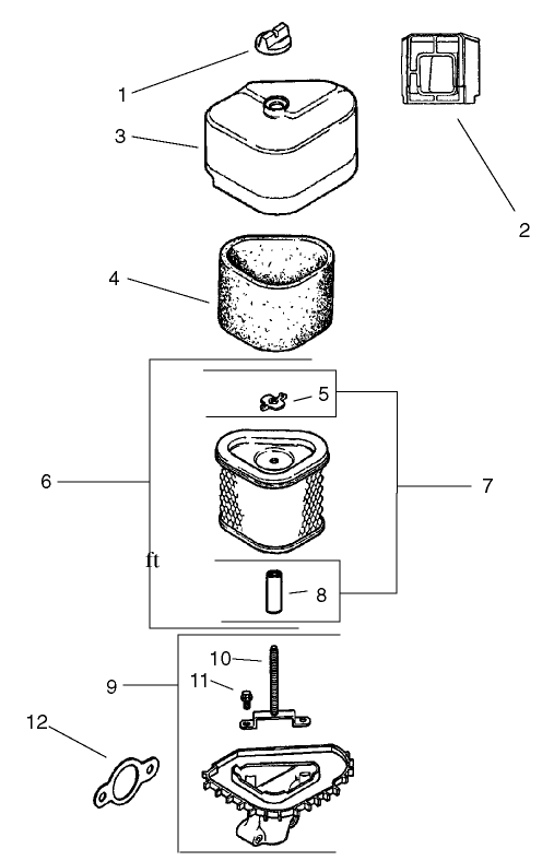 Air Intake / Filtration Assembly  Kohler CV 490S-27503