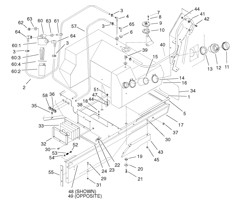 Fuel Tank and Lower Body Assembly