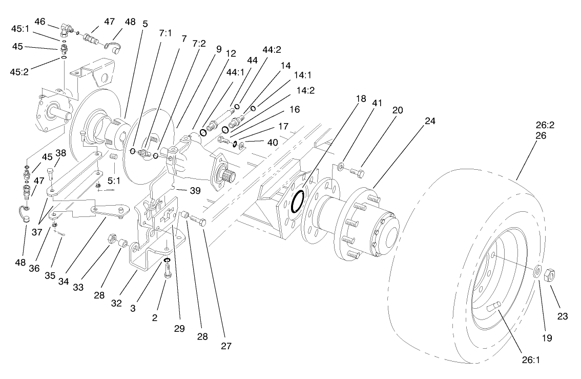 Front Wheel and Motor Assembly