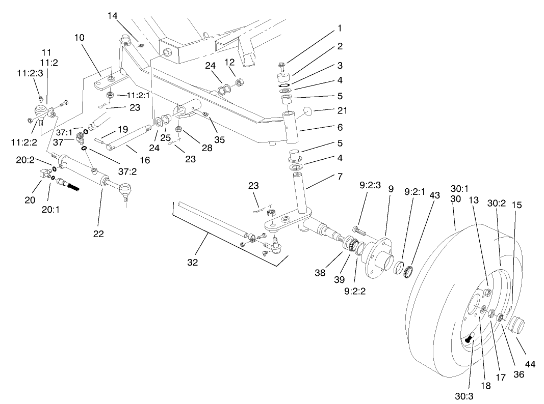Steering Axle Assembly (only on: 03706)