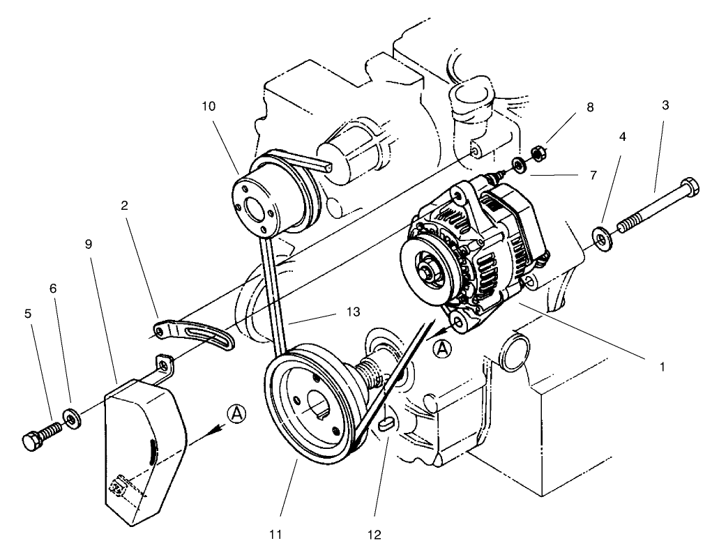 Alternator and Pulley Assembly