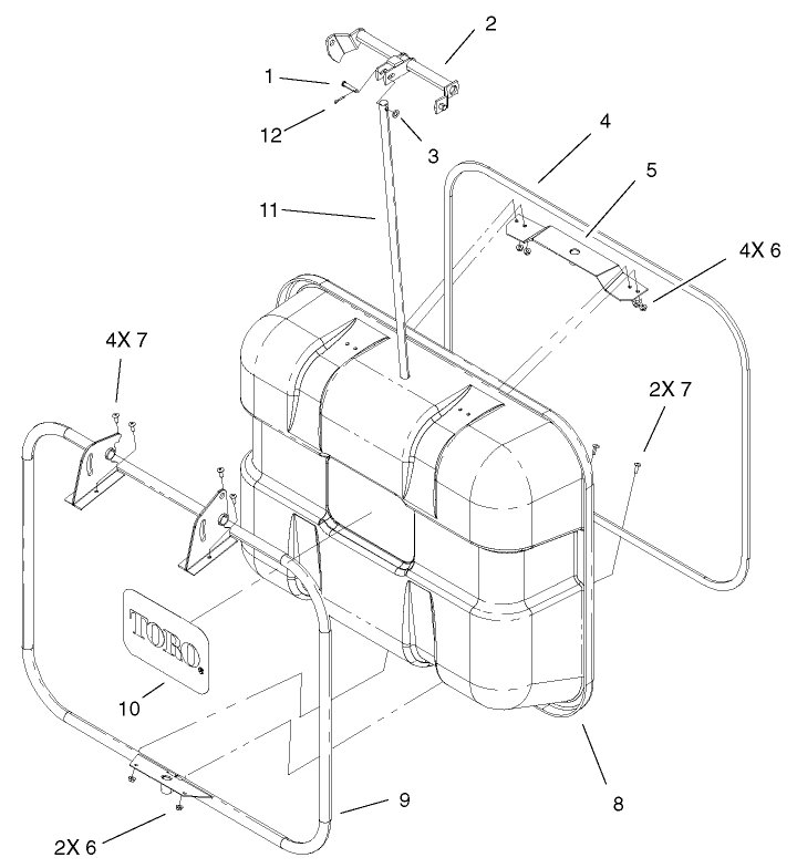 Hopper Back Assembly