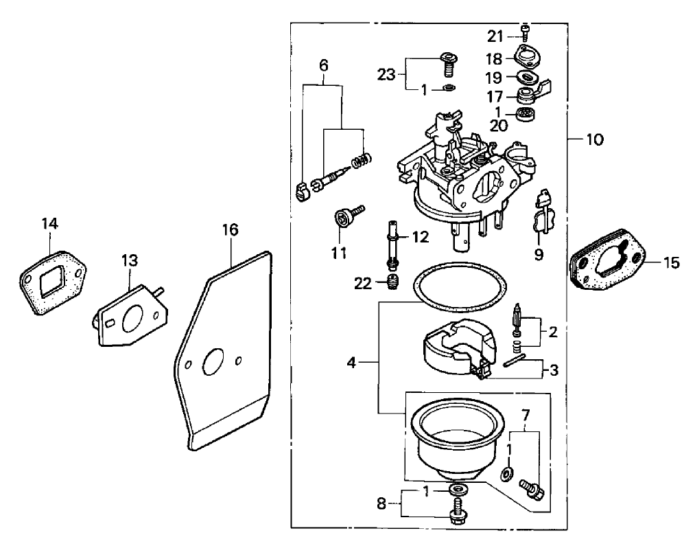 Carburetor Assembly  Honda GXV160K1 A1