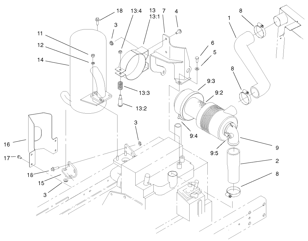 Air Cleaner and Muffler Assembly