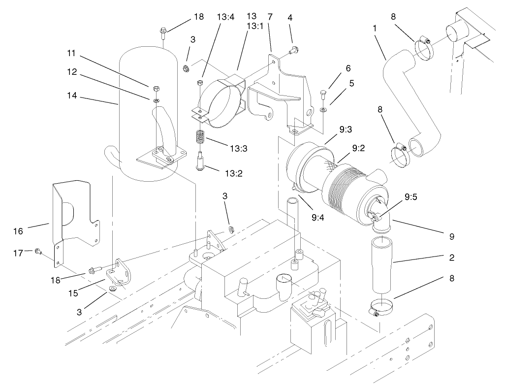 Air Cleaner and Muffler Assembly