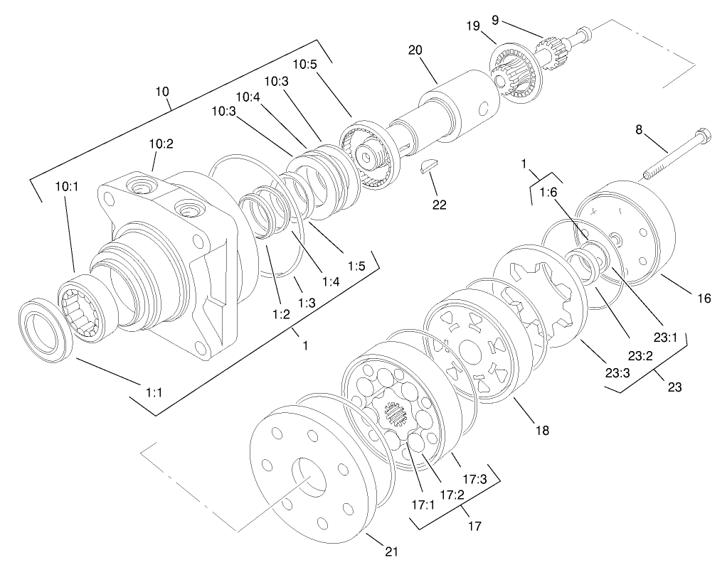 Hydraulic Wheel Motor Assembly No. 75-9990