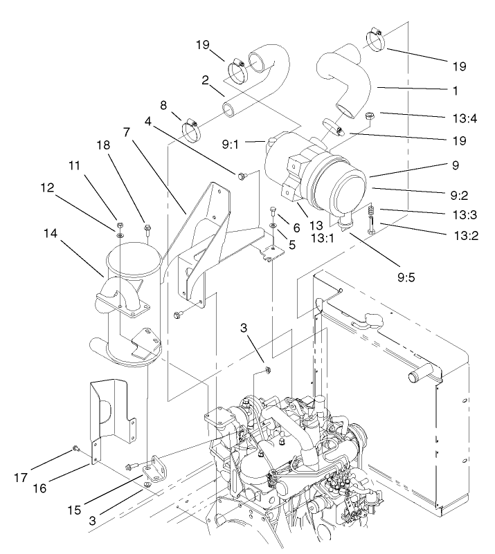 Air Cleaner and Muffler Assembly