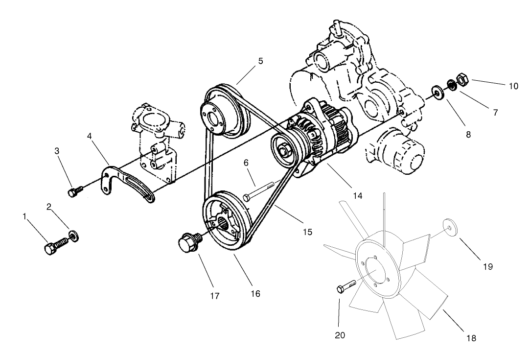 Alternator and Pulley Assembly
