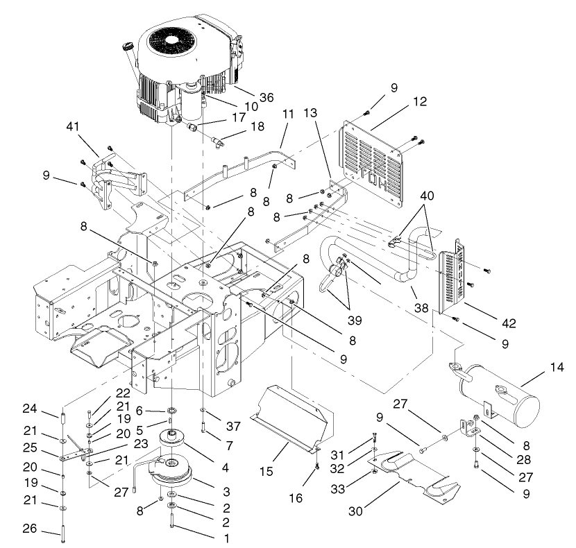 Engine and Clutch Assembly