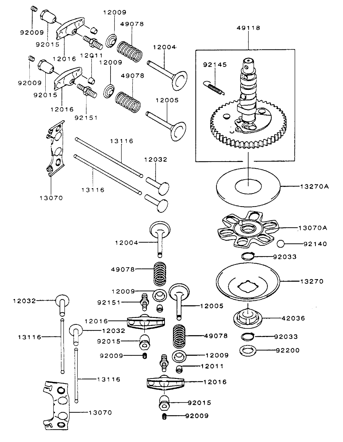 Valve/Camshaft Assembly Kawasaki FH500V-ES10
