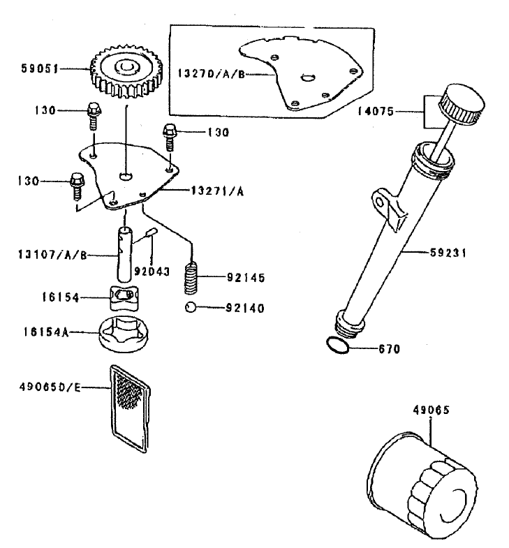 Lubrication-Equipment Assembly Kawasaki FH500V-ES10