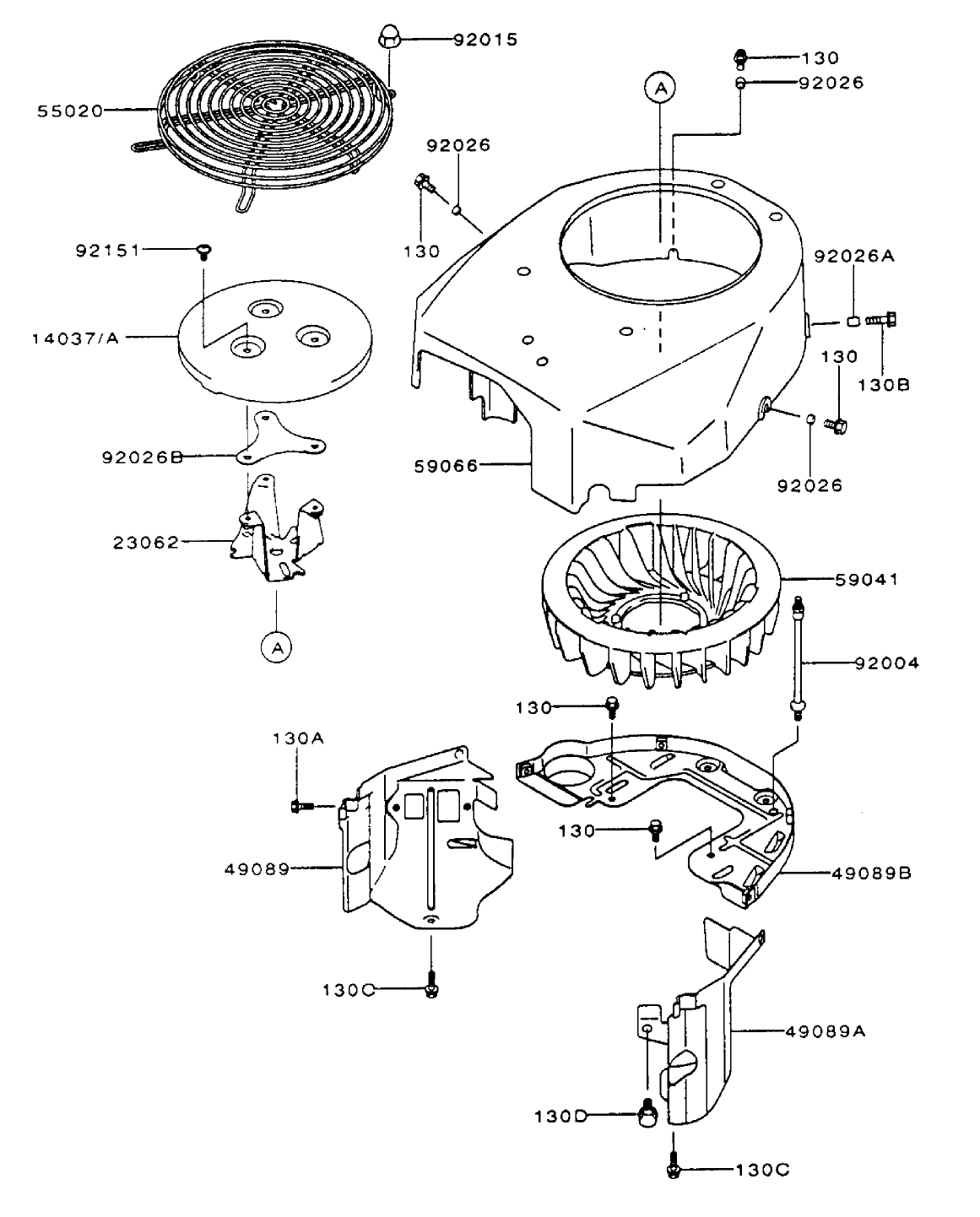 Cooling-Equipment Assembly Kawasaki FH500V-ES10