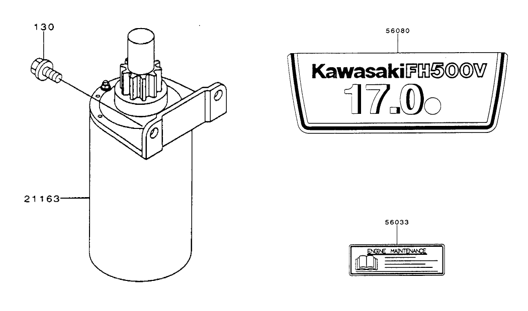 Starter/Decal-Kawasaki FH500V-ES10