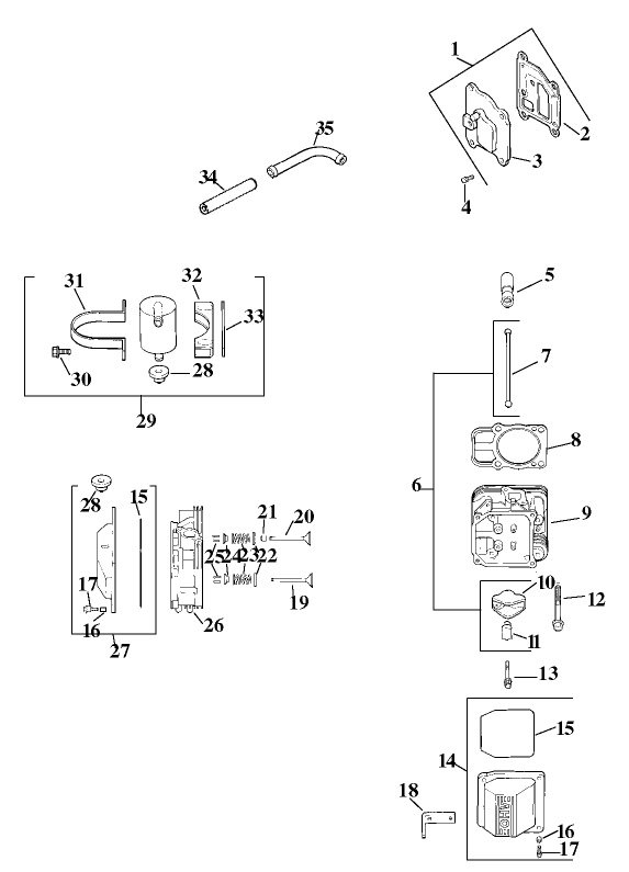 Group 4-Head/Valve/Breather Assembly Kohler CV20S-PS65585