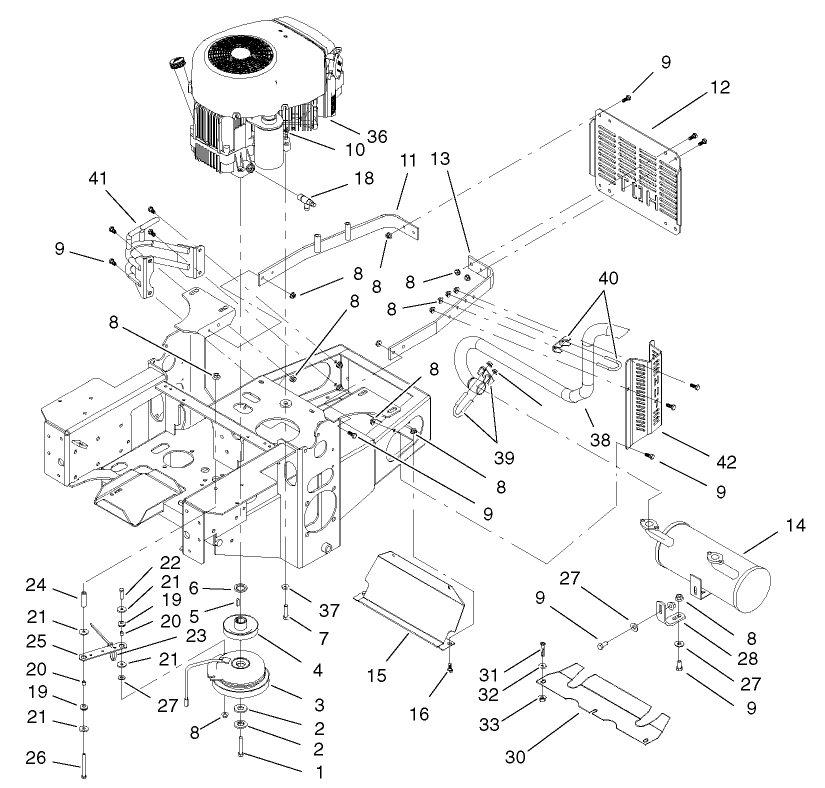 Engine and Clutch Assembly