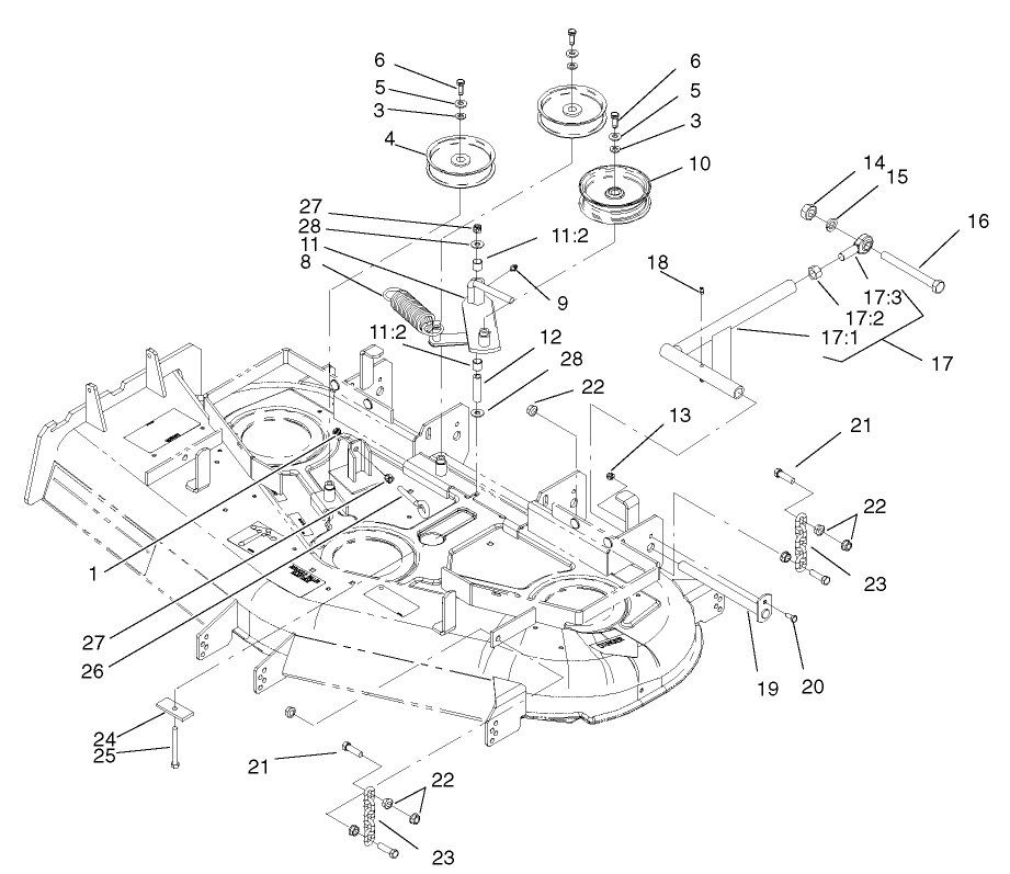 Idler, Pulley/Lift Strut, Chain Assembly