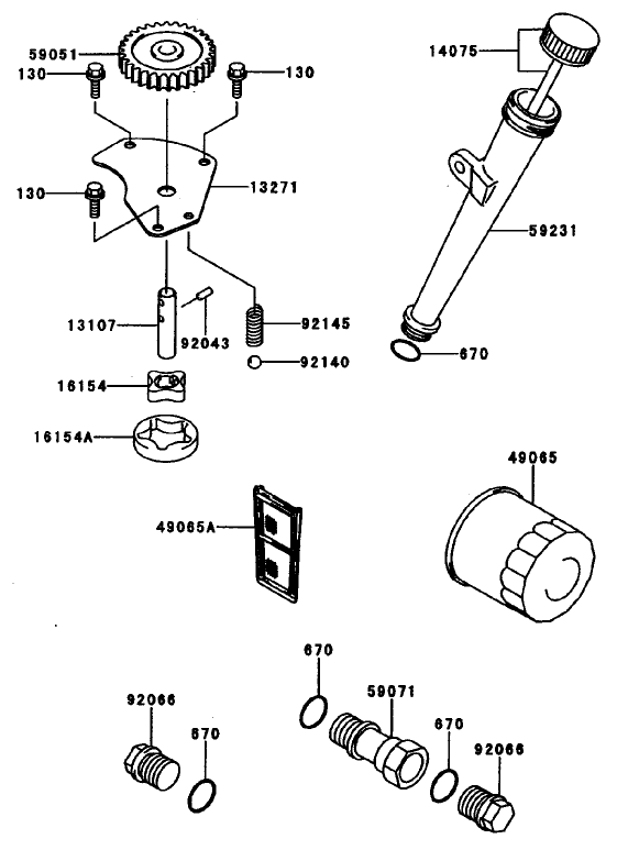 Lubrication-Equipment Assembly Kawasaki FH601V-CS06