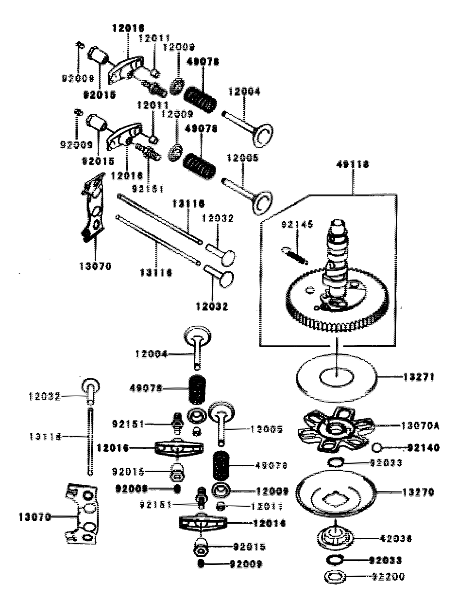Valve/Camshaft Assembly Kawasaki FH601V-CS06