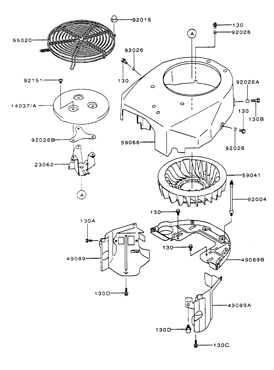 Cooling-Equipment Assembly Kawasaki FH601V-CS06