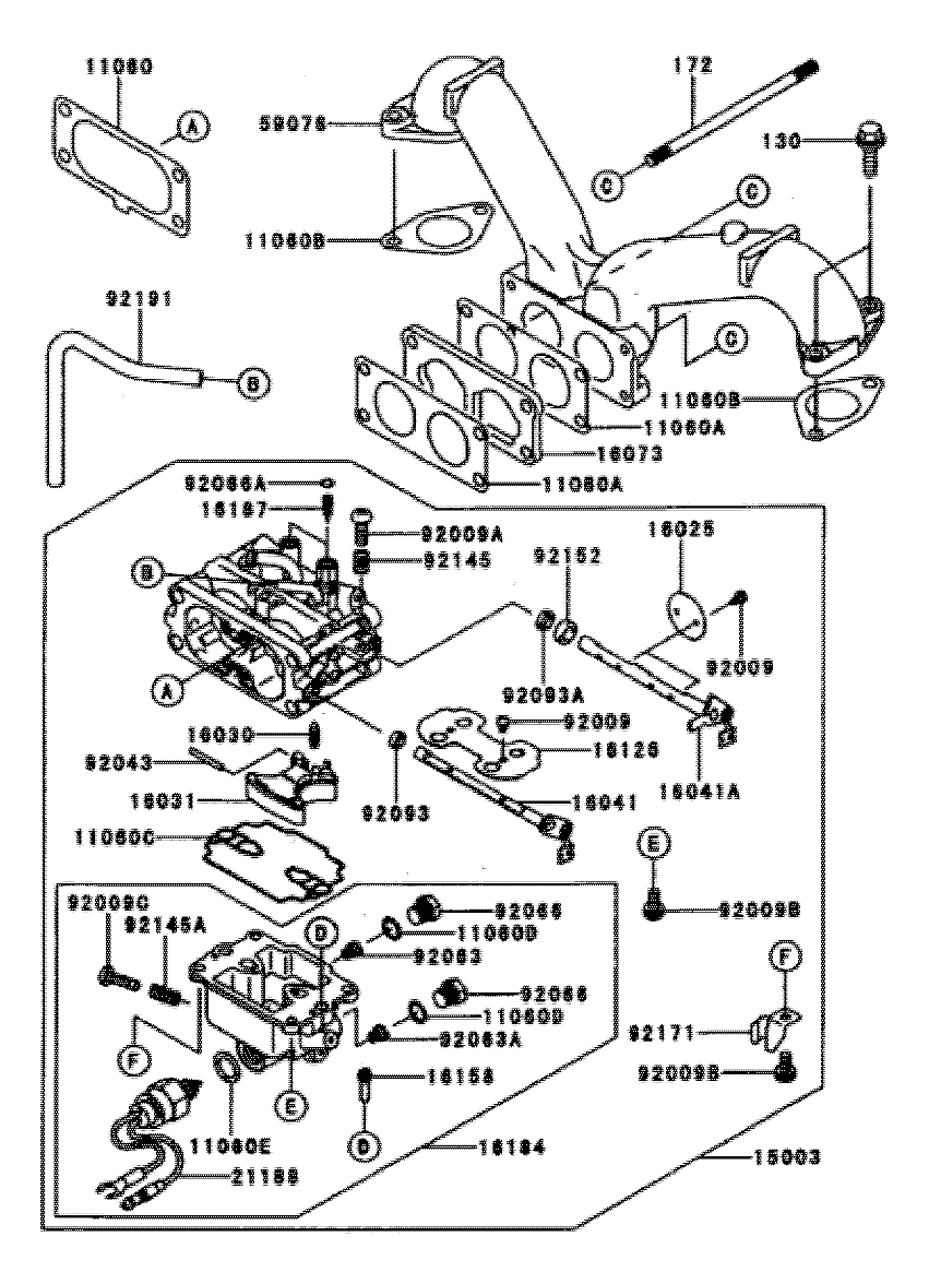 Carburetor Assembly Kawasaki FH601V-CS06