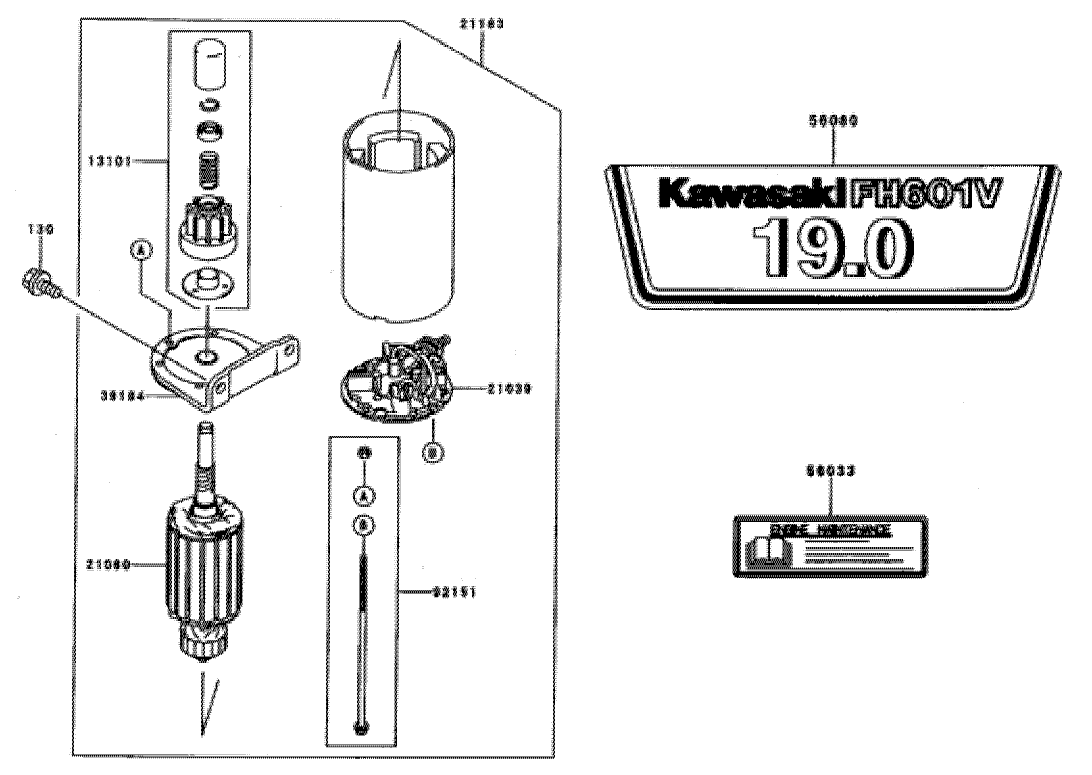 Starter/Decal-Kawasaki FH601V-CS06