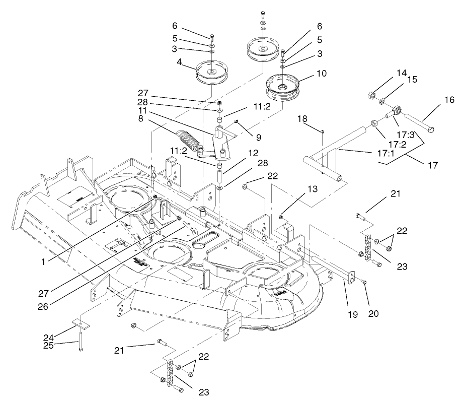 Idler, Pulley/Lift Strut, Chain Assembly
