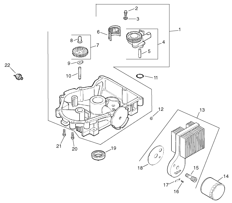 Group 3-Oil Pan/Lubrication Assembly Kohler CV23S PS75560