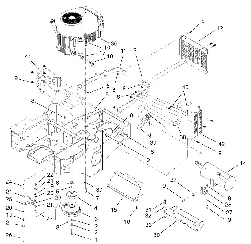 Engine and Clutch Assembly