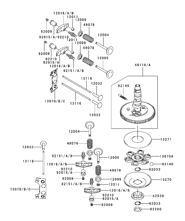 Valve/Camshaft Assembly Kawasaki FH680V-CS10