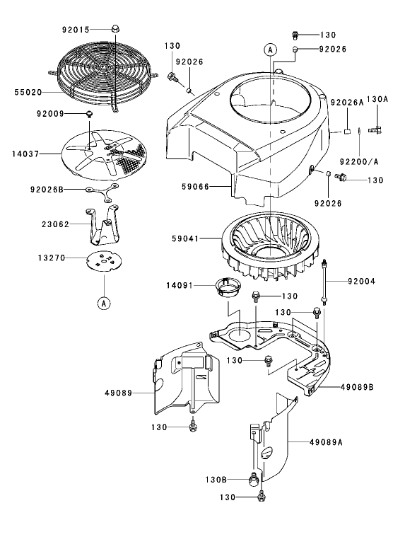 Cooling-Equipment Assembly Kawasaki FH680V-CS10