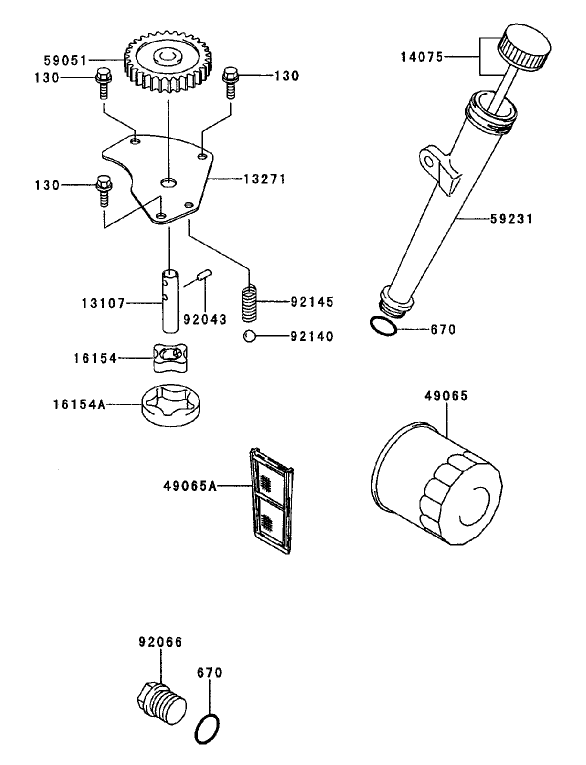 Lubrication-Equipment Assembly Kawasaki FH680V-CS10
