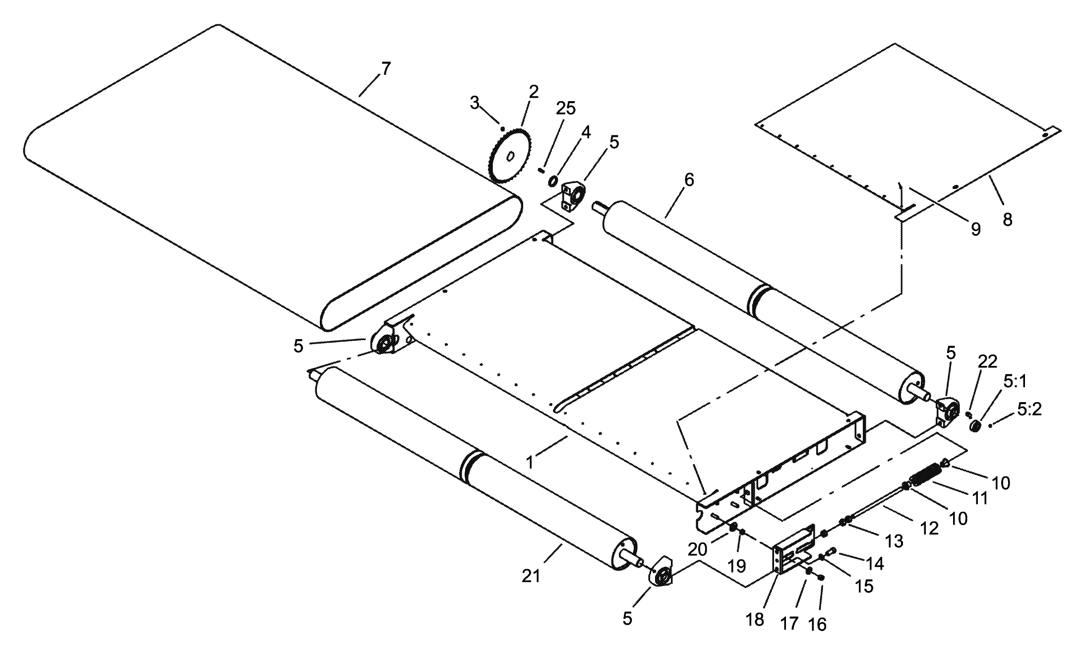 Slider Bed and Roller Assembly