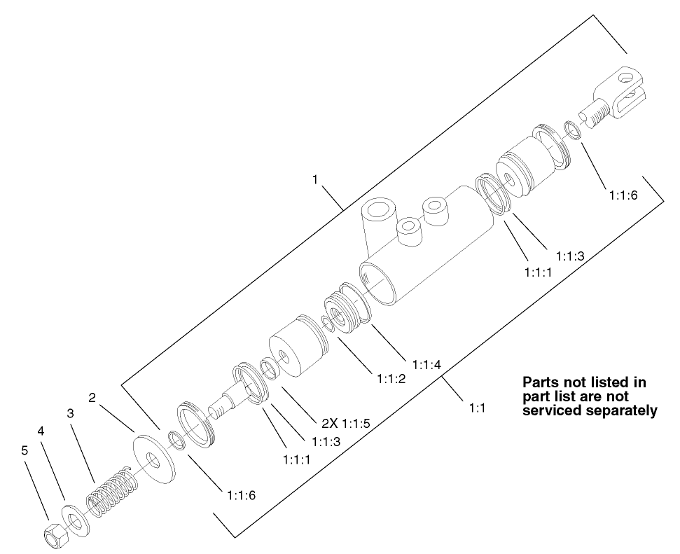 Hydraulic Cylinder Assembly No. 104-6094