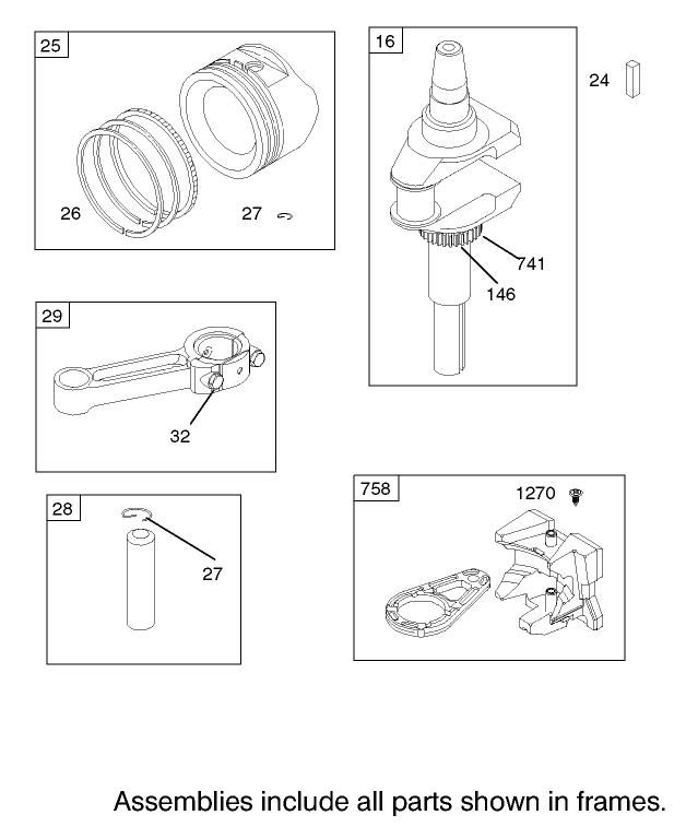 Crankshaft Assembly  Briggs and Stratton 31F777-0123-E1