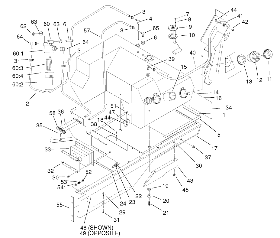 Fuel Tank and Lower Body Assembly