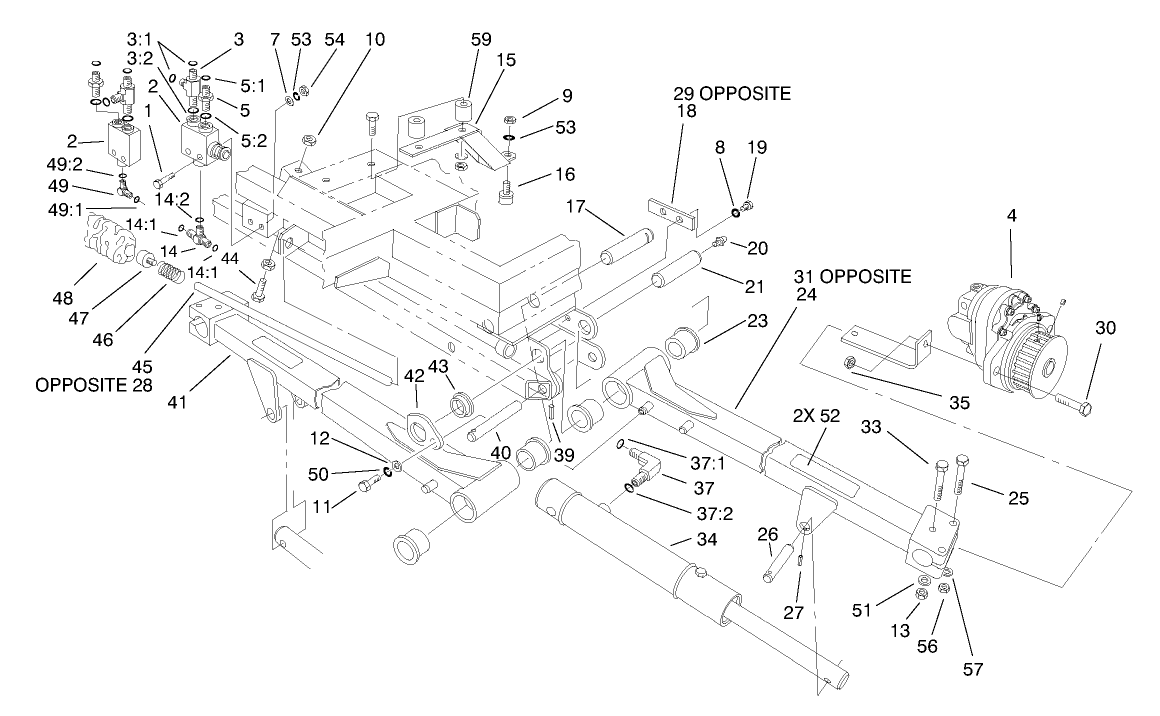 Rear Lift Arm and Shut-Off Assembly