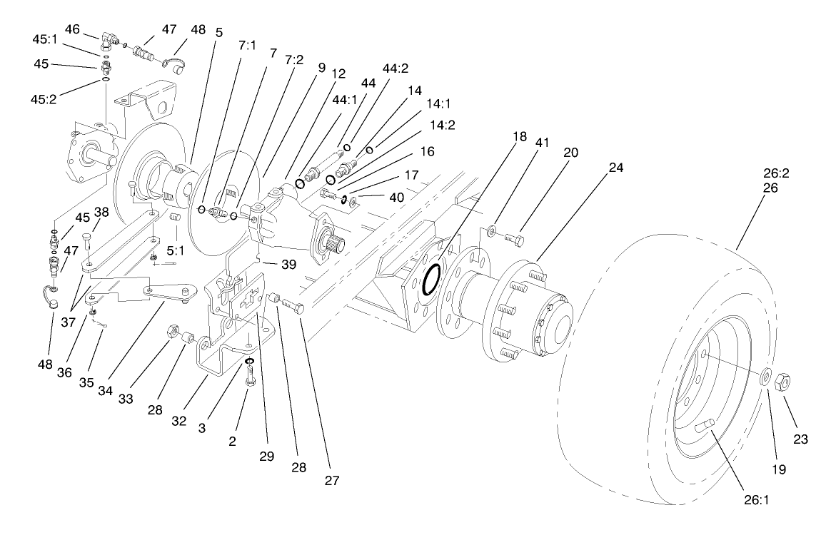 Front Wheel and Motor Assembly
