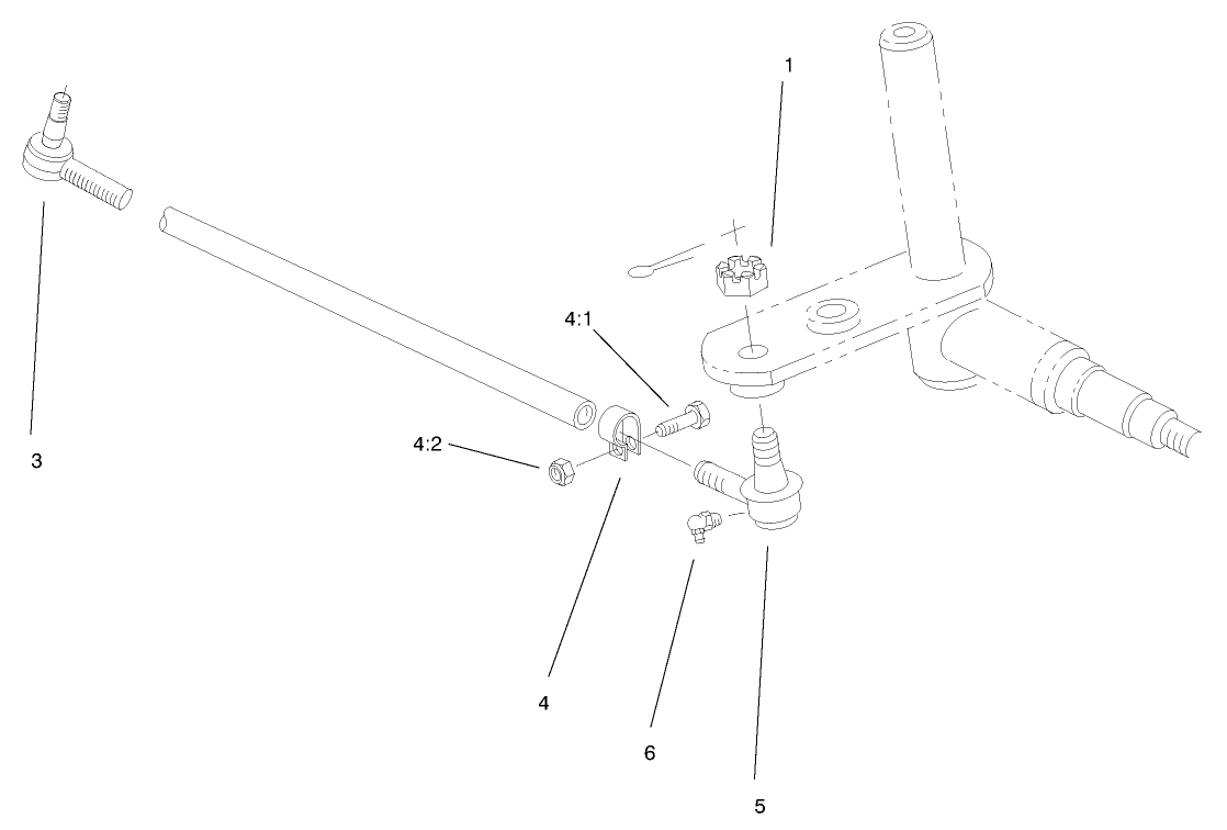 Tie Rod Assembly No. 82-9260-03 (only on: 03707)