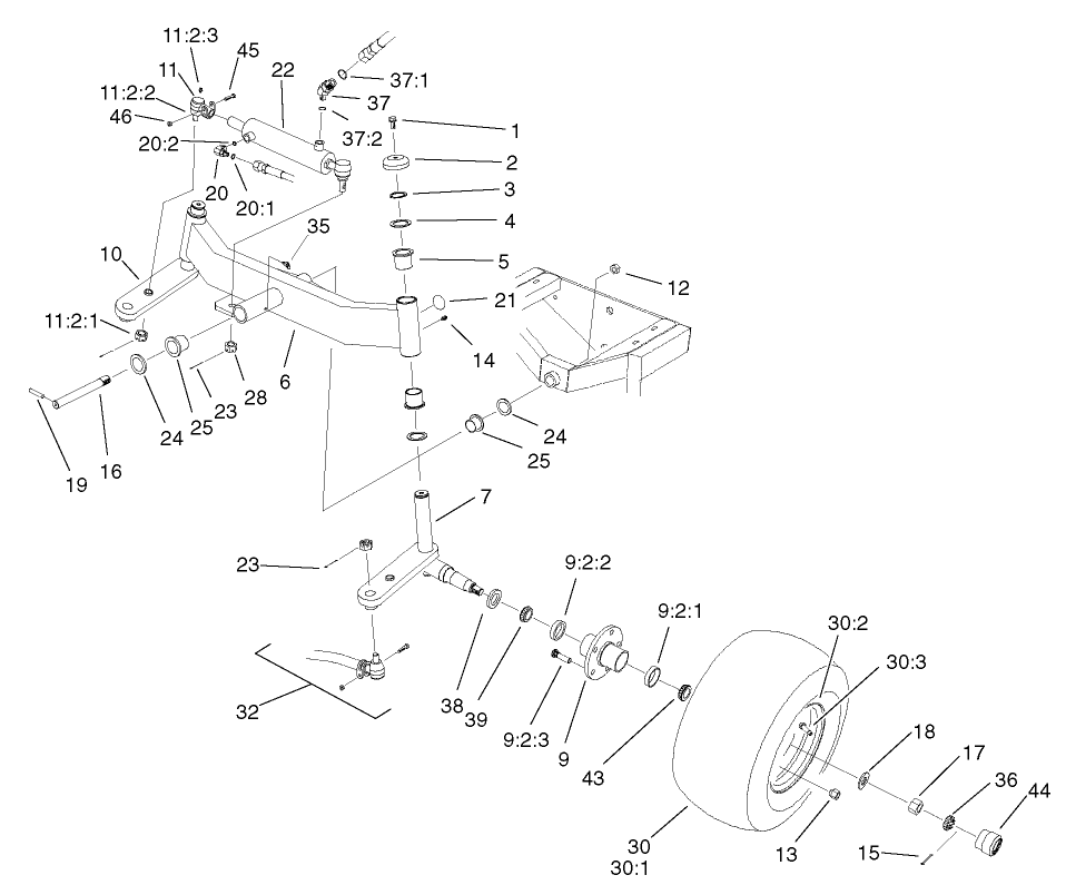 Steering Axle Assembly (only on: 03706)