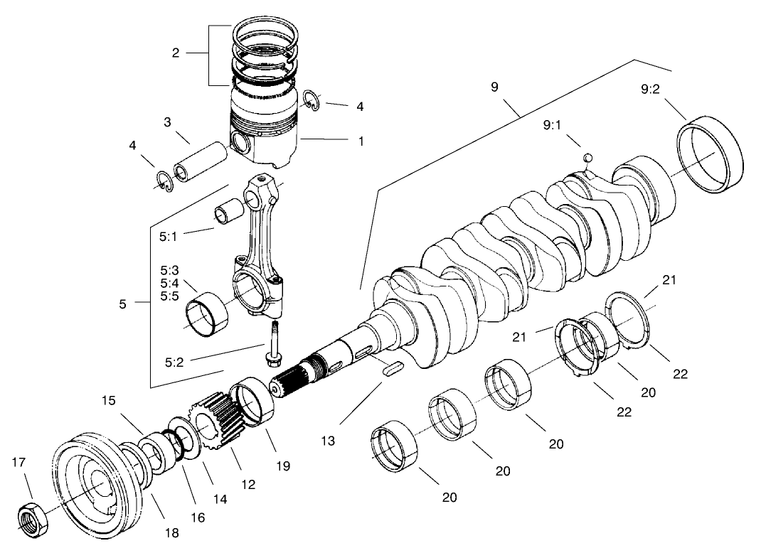 Piston and Crankshaft Assembly
